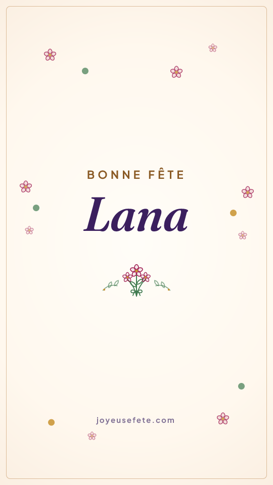 Image « Bonne fête Lana » au format story