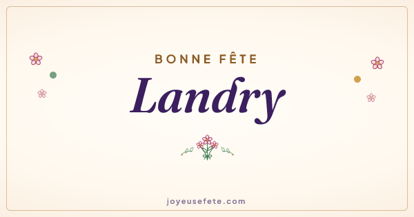 Image « Bonne fête Landry » au format large