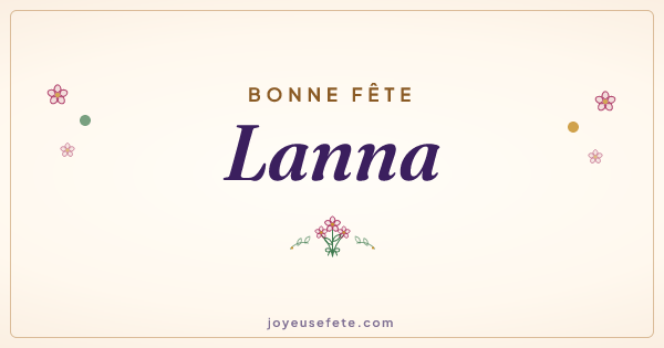 Image « Bonne fête Lanna » au format large