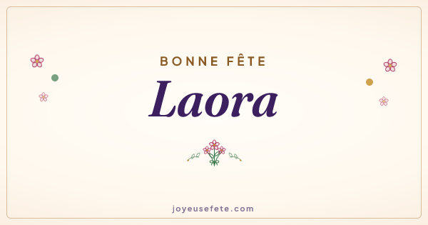 Image « Bonne fête Laora » au format large