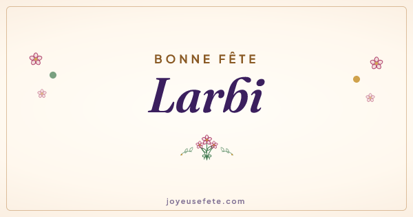 Image « Bonne fête Larbi » au format large