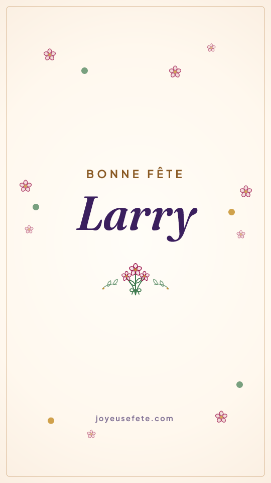 Image « Bonne fête Larry » au format story