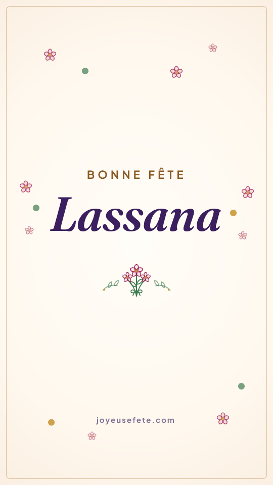 Image « Bonne fête Lassana » au format story
