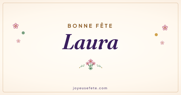 Image « Bonne fête Laura » au format large
