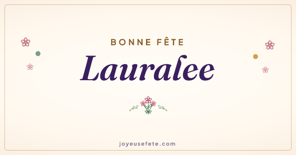 Image « Bonne fête Lauralee » au format large