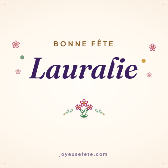 Image carrée « Bonne fête Lauralie » pour WhatsApp