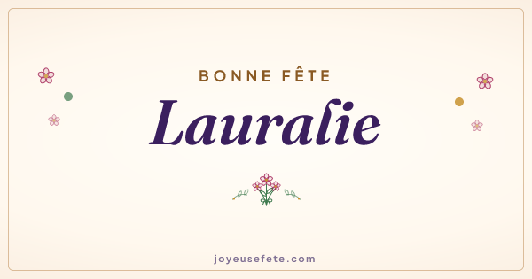 Image « Bonne fête Lauralie » au format large