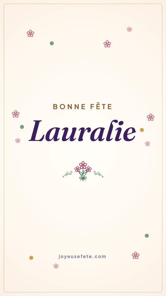 Image « Bonne fête Lauralie » au format story