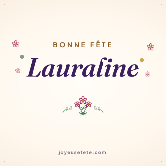Image carrée « Bonne fête Lauraline » pour WhatsApp