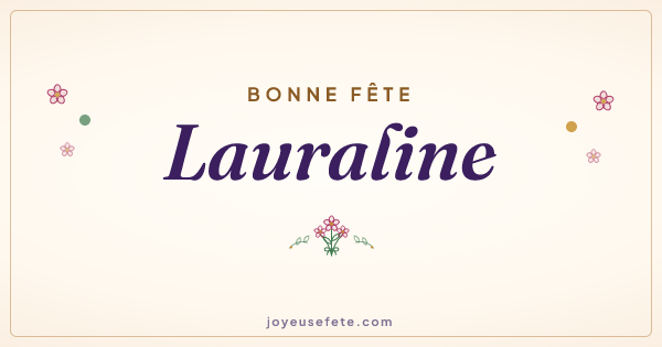 Image « Bonne fête Lauraline » au format large