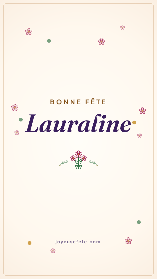 Image « Bonne fête Lauraline » au format story