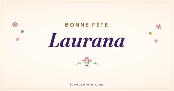Image « Bonne fête Laurana » au format large