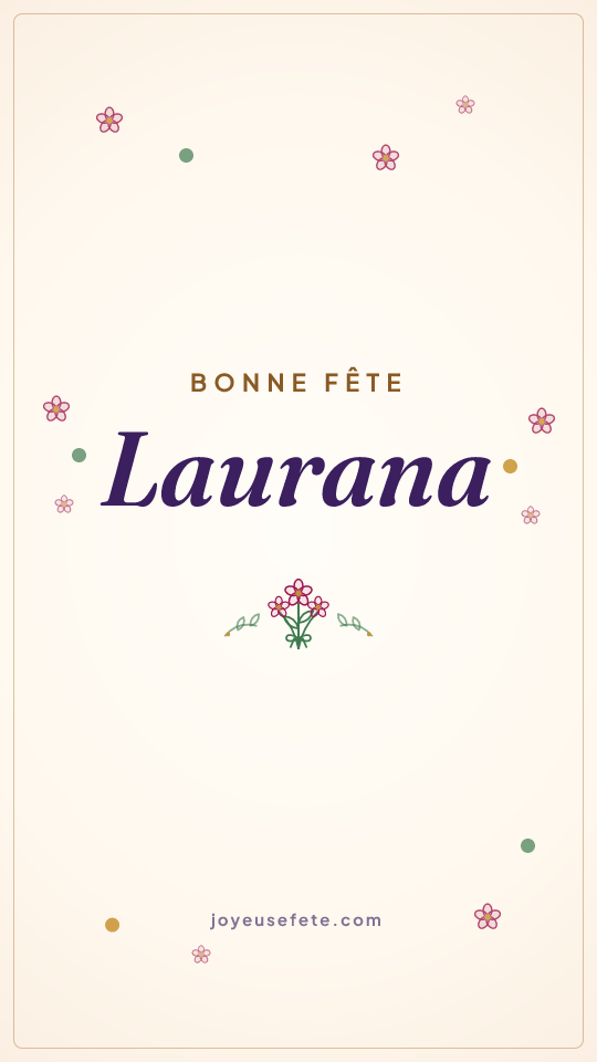 Image « Bonne fête Laurana » au format story