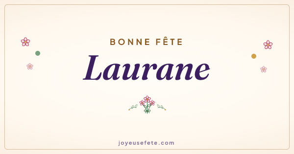 Image « Bonne fête Laurane » au format large