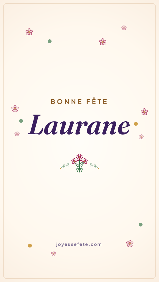 Image « Bonne fête Laurane » au format story