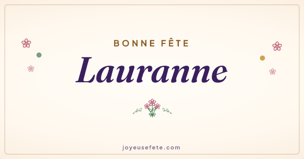 Image « Bonne fête Lauranne » au format large