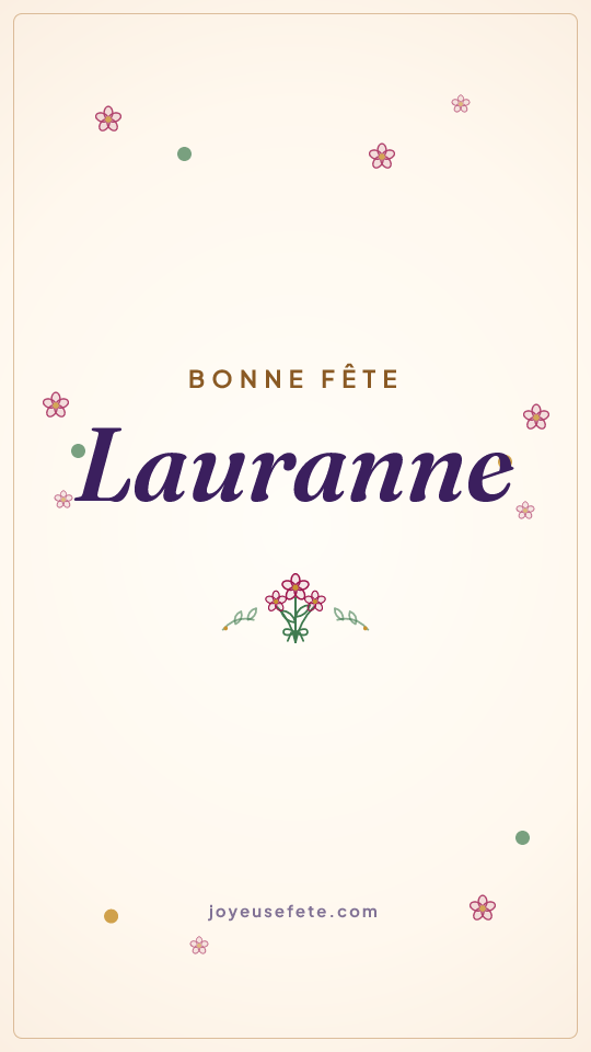 Image « Bonne fête Lauranne » au format story