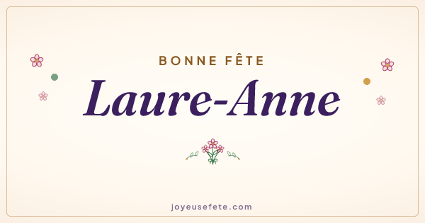 Image « Bonne fête Laure-Anne » au format large