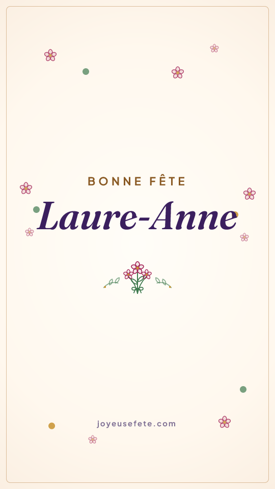 Image « Bonne fête Laure-Anne » au format story