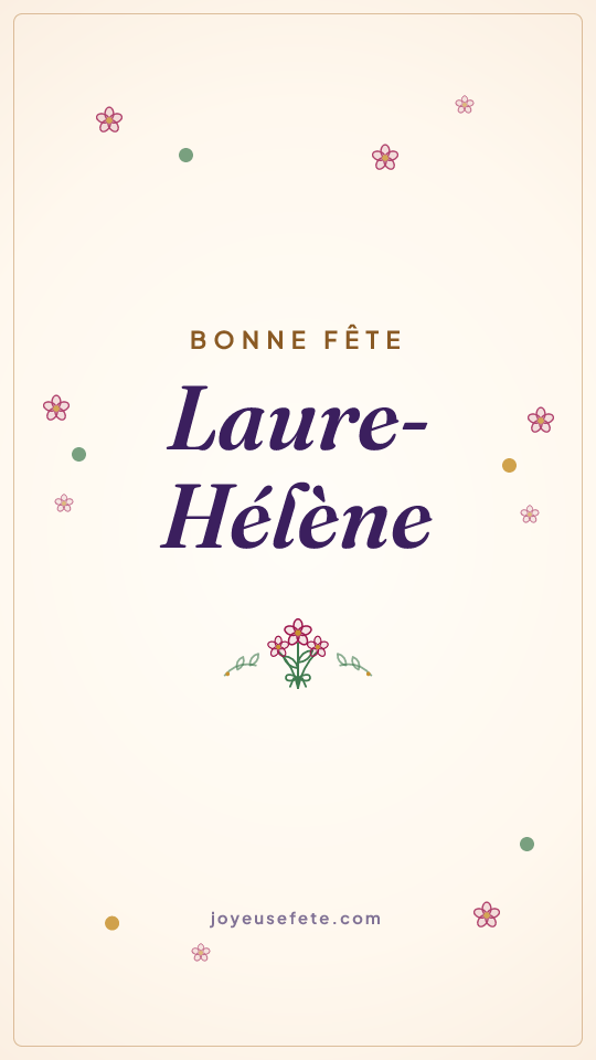 Image « Bonne fête Laure-Hélène » au format story