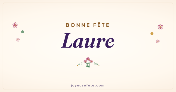 Image « Bonne fête Laure » au format large