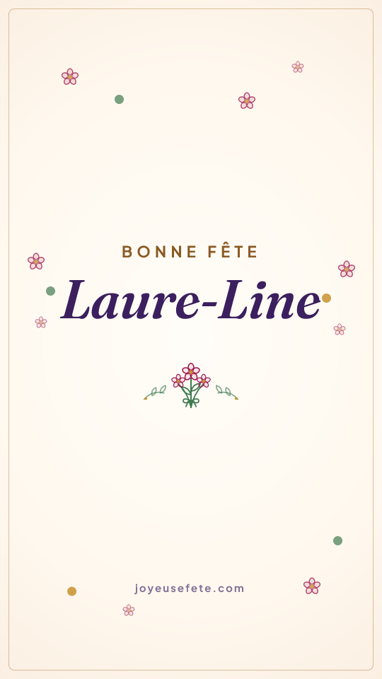 Image « Bonne fête Laure-Line » au format story