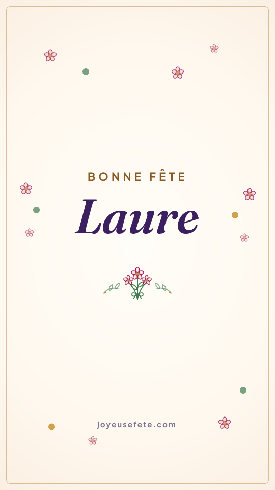 Image « Bonne fête Laure » au format story