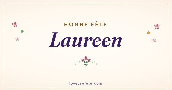 Image « Bonne fête Laureen » au format large