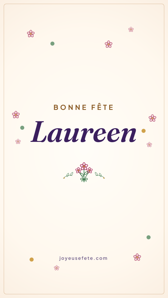 Image « Bonne fête Laureen » au format story
