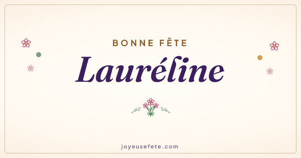Image « Bonne fête Lauréline » au format large