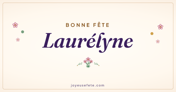 Image « Bonne fête Laurélyne » au format large
