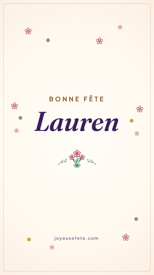 Image « Bonne fête Lauren » au format story