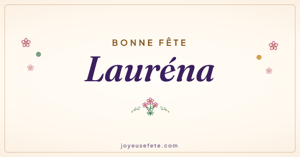Image « Bonne fête Lauréna » au format large