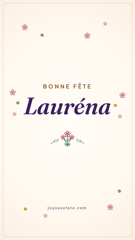 Image « Bonne fête Lauréna » au format story