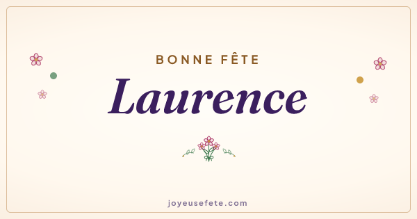 Image « Bonne fête Laurence » au format large