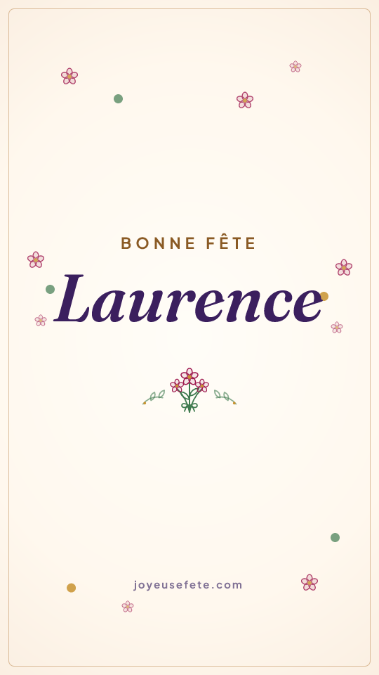 Image « Bonne fête Laurence » au format story
