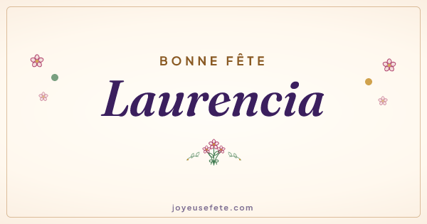 Image « Bonne fête Laurencia » au format large