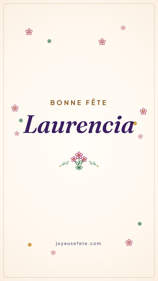 Image « Bonne fête Laurencia » au format story