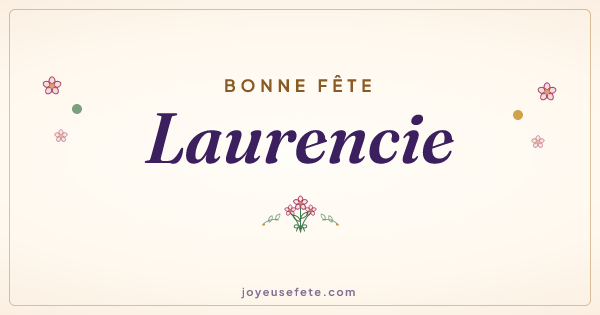 Image « Bonne fête Laurencie » au format large