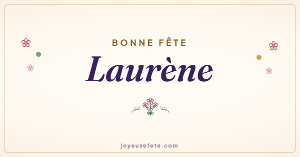 Image « Bonne fête Laurène » au format large