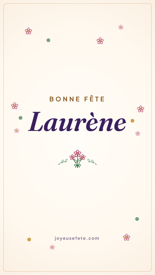 Image « Bonne fête Laurène » au format story