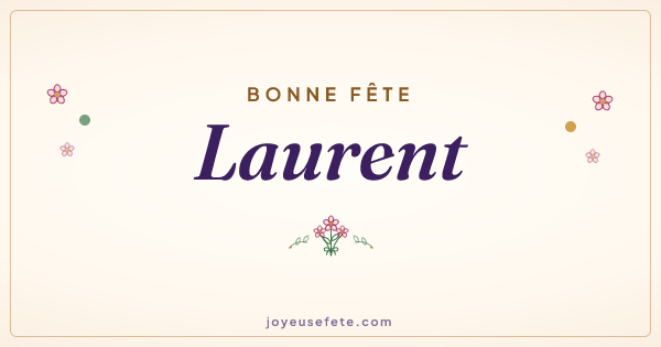 Image « Bonne fête Laurent » au format large