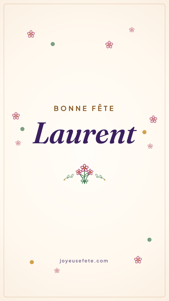 Image « Bonne fête Laurent » au format story
