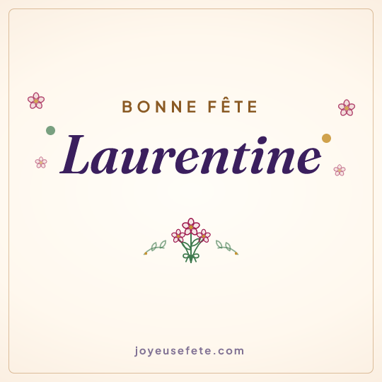 Image carrée « Bonne fête Laurentine » pour WhatsApp
