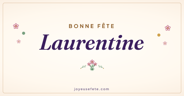 Image « Bonne fête Laurentine » au format large