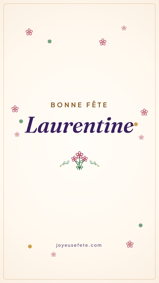 Image « Bonne fête Laurentine » au format story