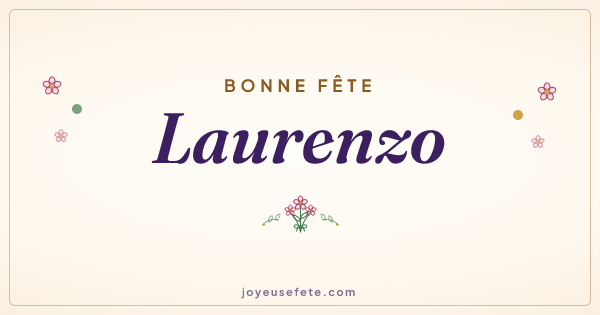 Image « Bonne fête Laurenzo » au format large