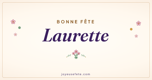 Image « Bonne fête Laurette » au format large