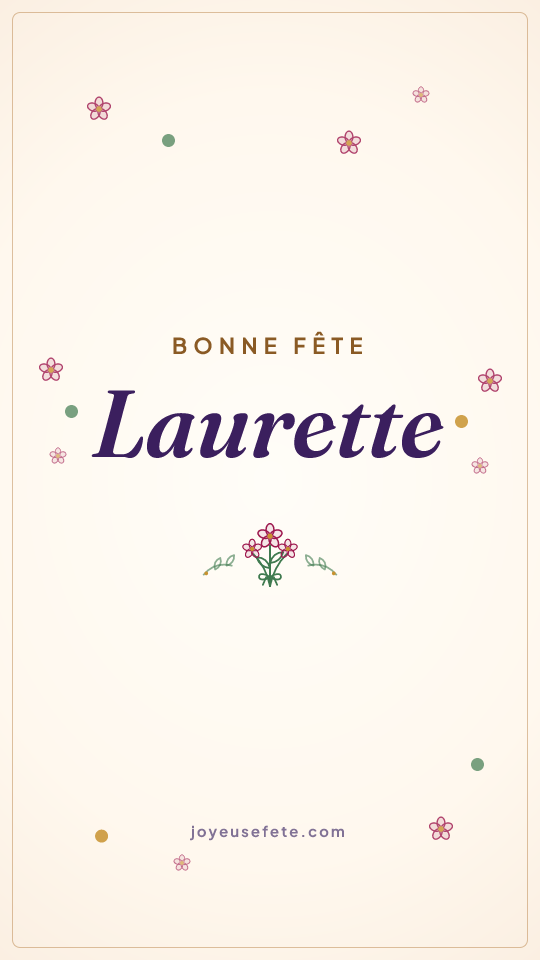 Image « Bonne fête Laurette » au format story