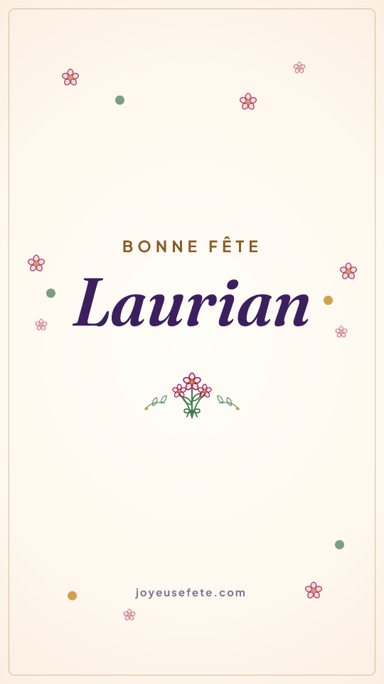 Image « Bonne fête Laurian » au format story